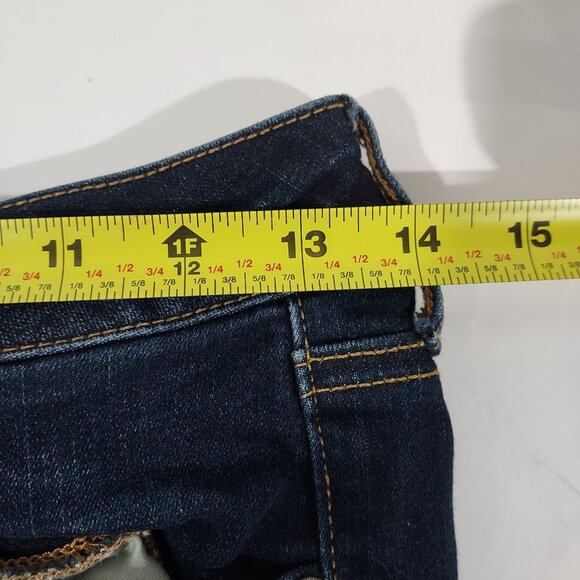 American Eagle Super Stretch Skinny Women Dark Blue Jeans Size 2Long 28x30.5 - Picture 9 of 12